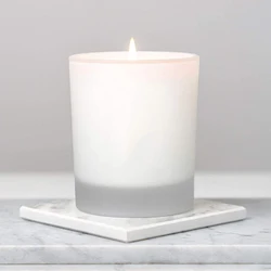 Matt Black White Frosted Gold Silver Glass Candle Holder Jar With Lid And Gift Box Customization Logo