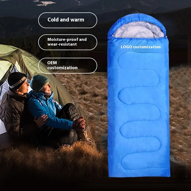 Fast Deliver Low Moq Custom Logo Portable Thicken Warm Winter Camping Sleeping Bag For Adults