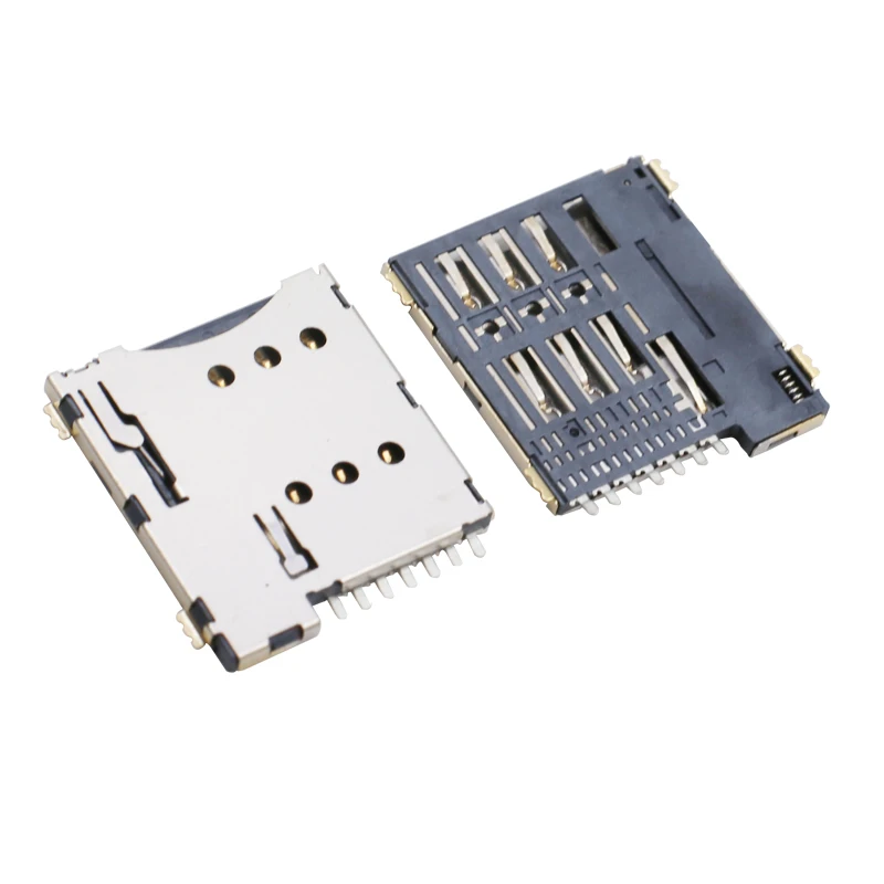 6Pin micro sim card Holder push push type H1.35mm  Molex5039600696 CD pin Micro sim push card connector for GPS Micro 6p socket