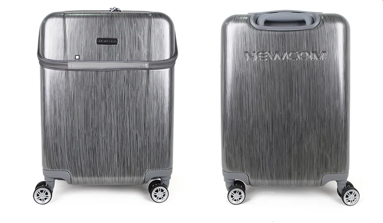 2021 Newest abs +pc 20 inch front pocket USB Charging trolley case travel bag luggage