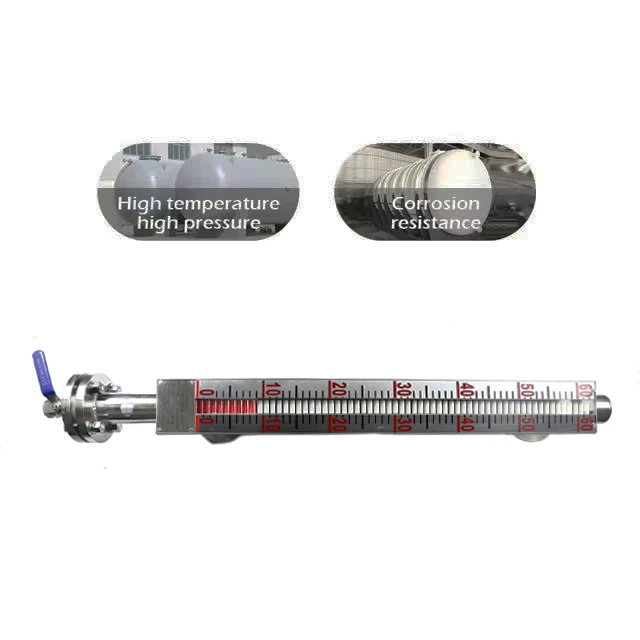 Magnetic Flap Level Gauge Float Level Meter with Remote Alarms Anti-corrosion Side Mounted Fuel Tank Diesel Tank Level Indicator