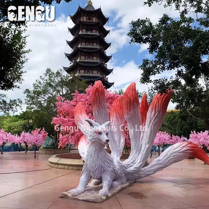 Customized Animatronic Model - Big Size Simulation Nine-tailed Fox