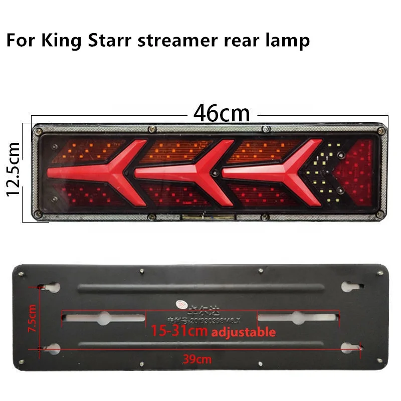 Led car rear light 24/12V super bright Flow Steering Turn Signal Lamp for Truck Trailer Caravan UTE Camper fog taillights