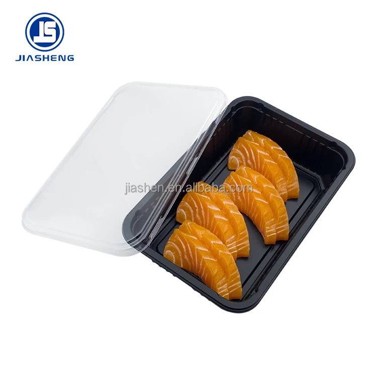 Blister Disposable Rectangular Microwave Plastic Lunch Boxes Takeaway Food Container With Lid