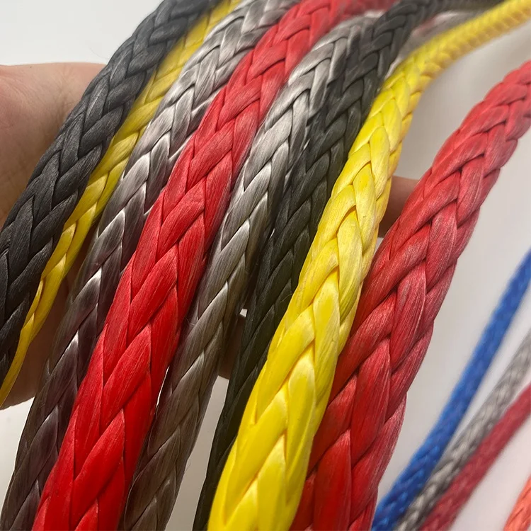 Оптовая продажа высокопрочные морские синтетические 12 нитей UHMWPE веревки для буксировки лебедки