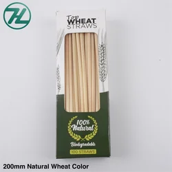 Compostable eco friendly biodegradable wheat drinking straw