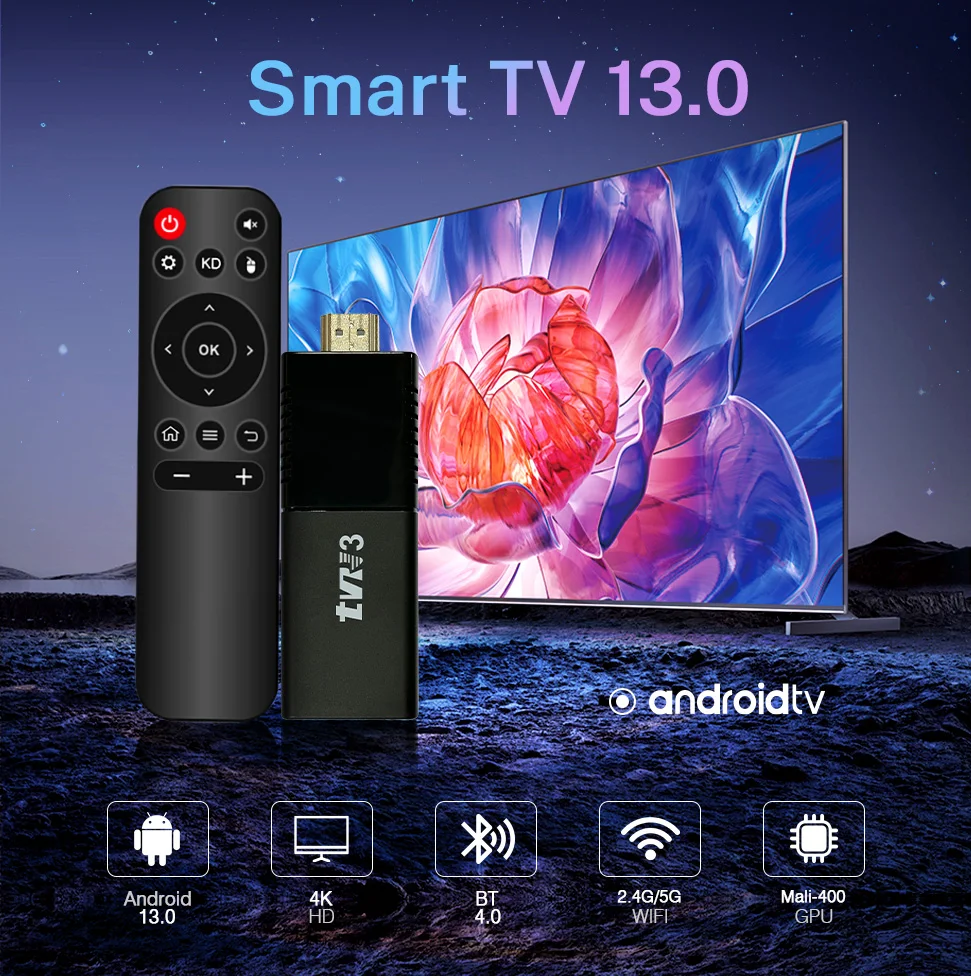 New 2024  Fire Tv Stick 4k Max Ultra Hd Fire Stick Media Player Android Tv Stick with remote controls