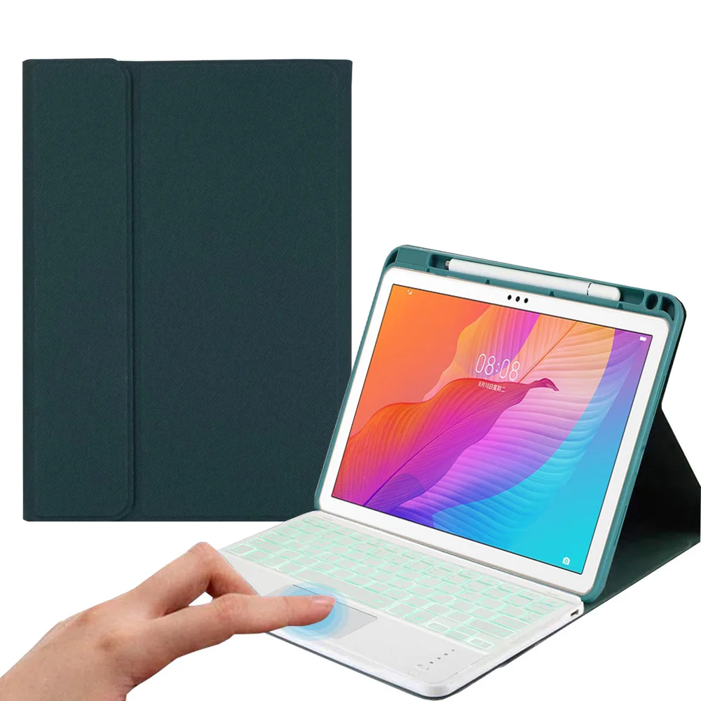 Pen Slot Soft Cover Detachable Magnetic BT Backlit Magic Trackpad Spanish Touchpad Keyboard Case for Huawei Matepad T10s 10.1