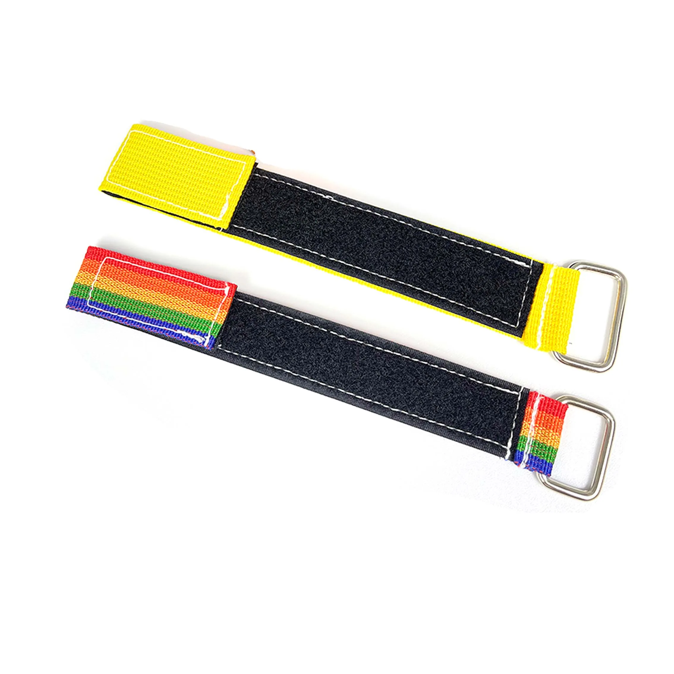 heavy duty Reusable various colors webbing sewing hook and loop fastener tape hook and loop straps with metal buckle