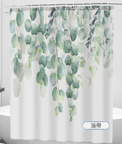 
digital printing waterproof sets shower curtain set 4 pcs for bathroom 