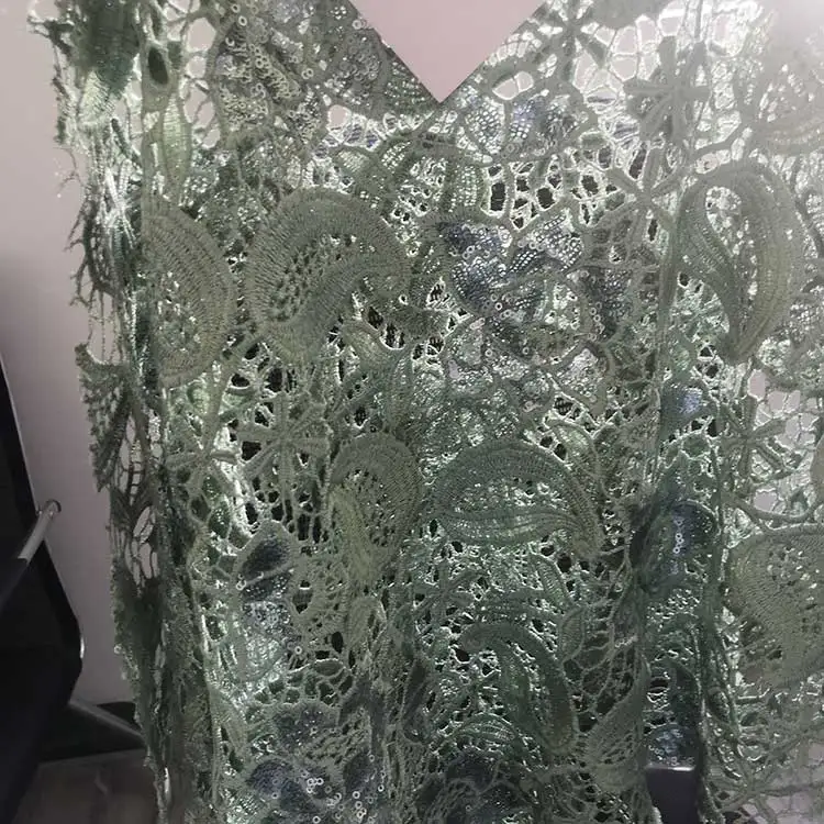 Новый дизайн, тканая сетка, 100% полиэстер, вышитая ткань на заказ