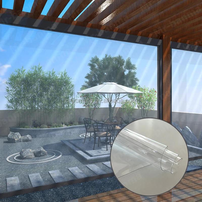 Most Popular Commercial Clear Blinds Motorized Patio Outdoor Zip Shades For Garden Veranda