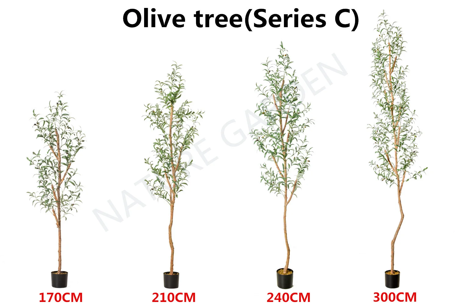 New Style Fake Olive Silk Branches Leaves Topiary Plant Artificial Decorative Tree