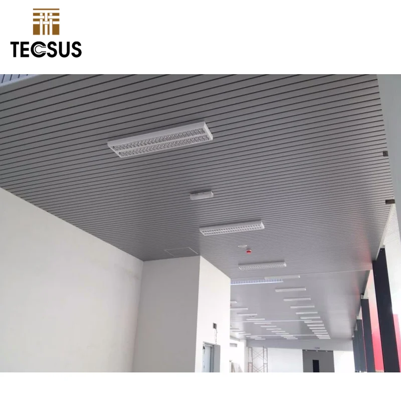 Modern Stretch Ceiling Aluminum Strip Ceiling 3 cm C Stripe Ceiling Tiles