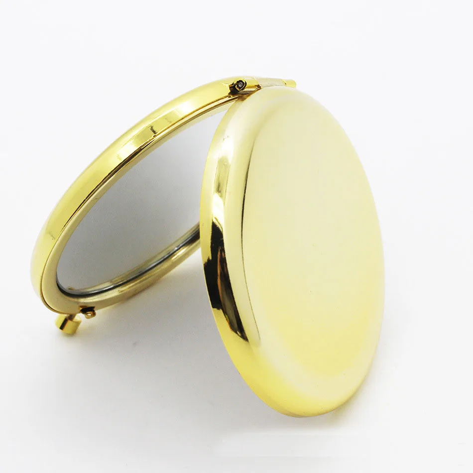 custom logo Round Metal Cosmetic compact Mirror pocket mirror