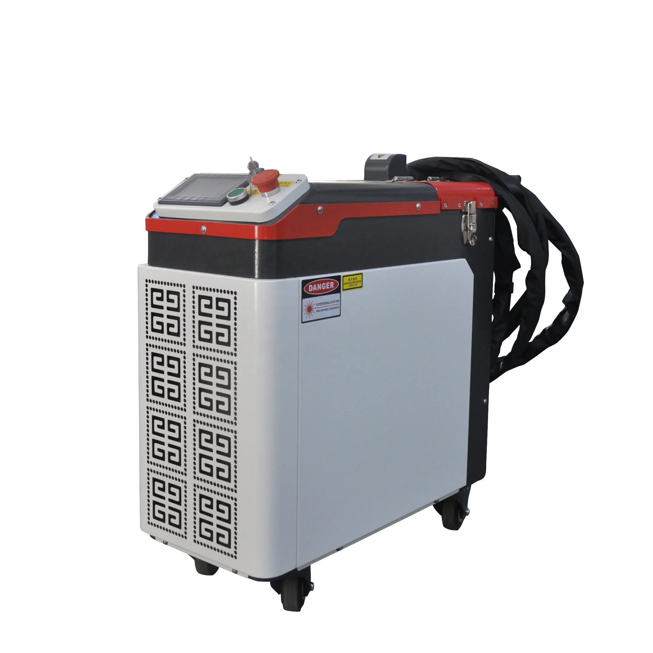 High speed JPT source  portable handheld laser cleaning machine 100w pulse fiber laser cleaner for metal rust oil rust