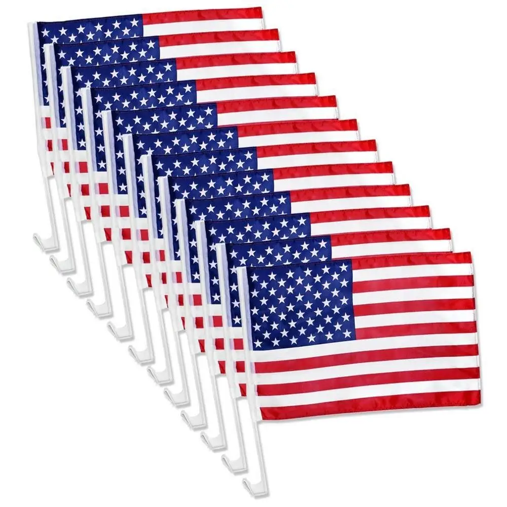 custom United States American Window Clip on USA Car Flag