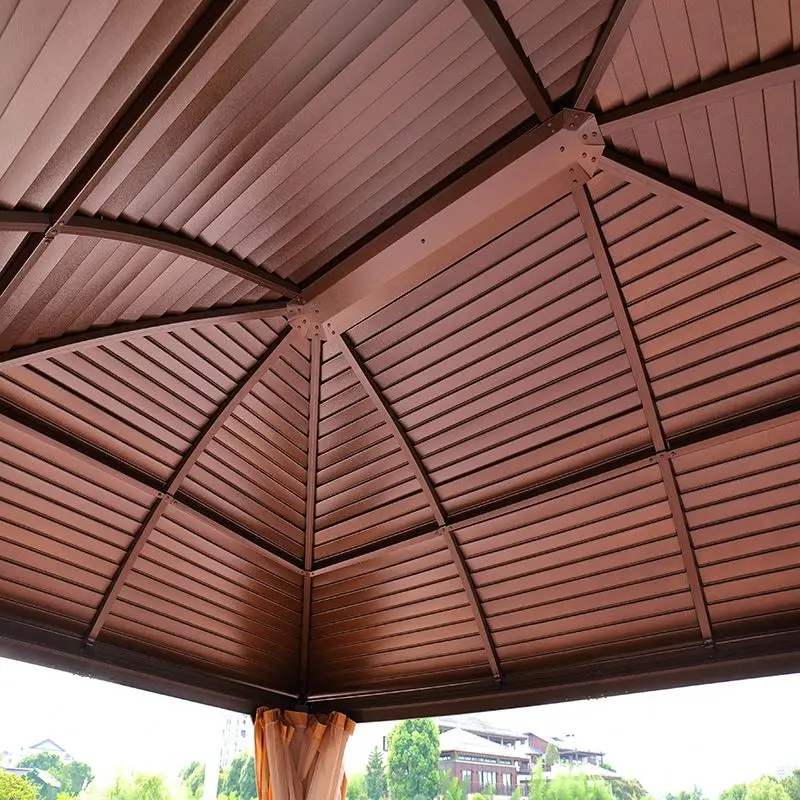 Outdoor easy assemble solid polycarbonate gazebo shed balcony canopy