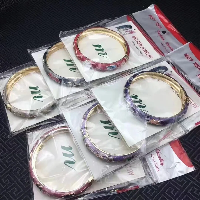 Wholesale Latest Designs High Quality Cloisonne Bracelet Retro Drop Oil Carved Hollow Bracelet Stall Jewelry