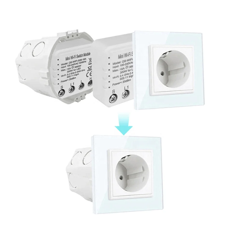 Good quality 16A OEM ODM smart home automation wireless APP control wifi switch module intelligent