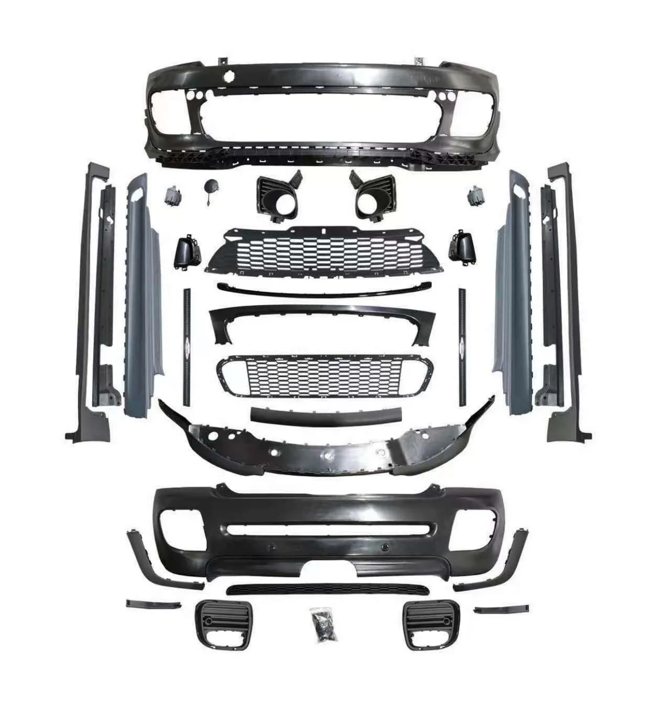 Car body kit with side skirts for BMW MINI R56 R55 R57 R58 R59 change to R56 JCW style 2007-2013 include front rear bumper