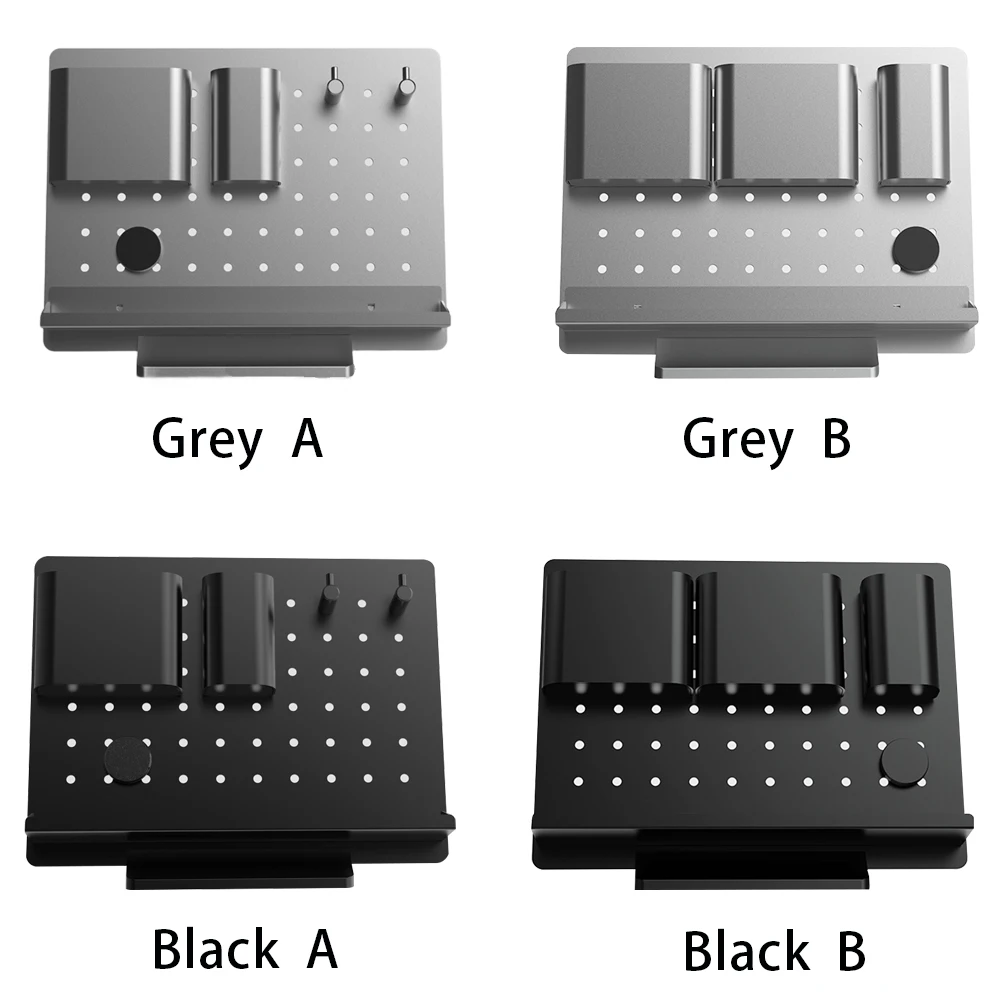 Hot sell new school kids stationery metal grey black home pegboard office desk storage organizer