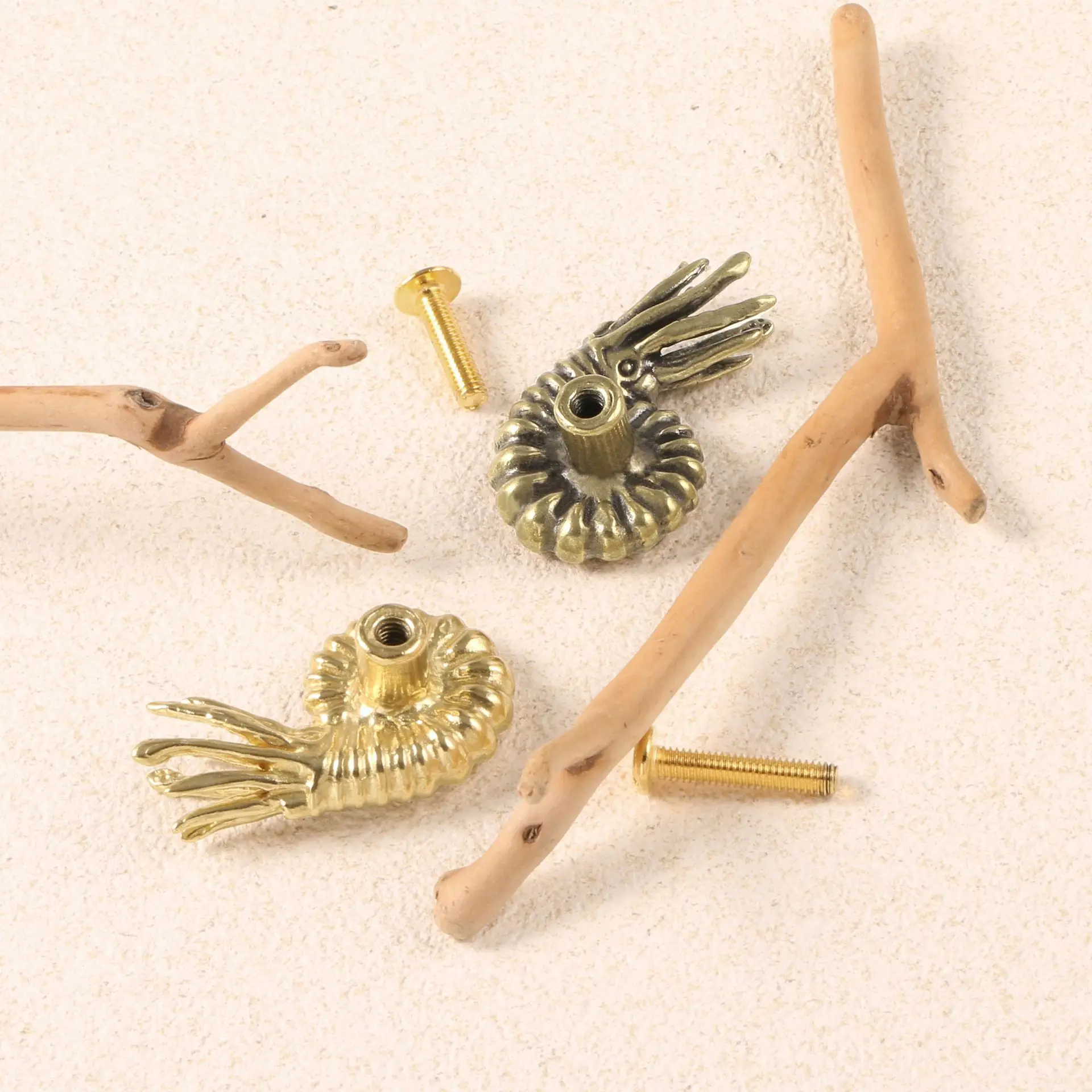 Brass goose animal cupboard door handle bedroom door drawer copper handle