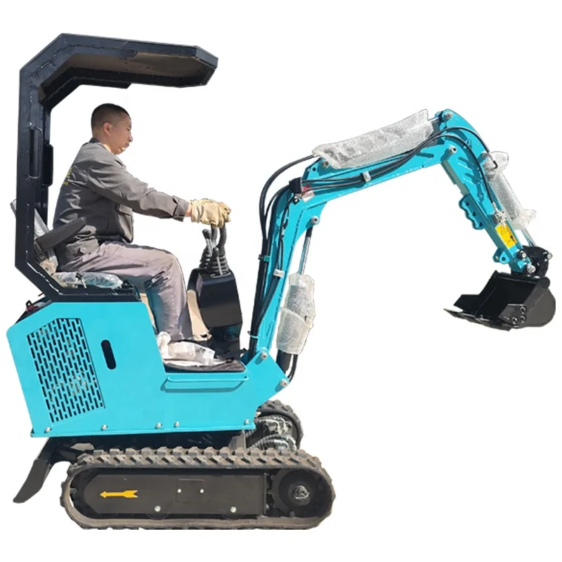 E.P High Quality Free Shipping EPA CE Best Towable Backhoe Gasoline Engine Earth-Moving Machinery 1 Ton Mini Digging Equipment