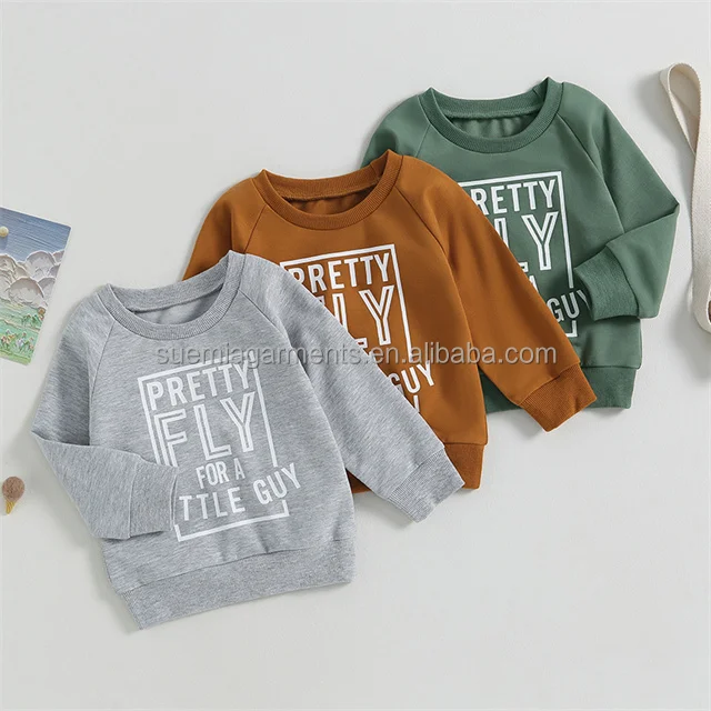 Newborn Clothes Letter Print Casual Long Sleeve O-neck Pullover Tops Baby Boys Girls Sweatshirts