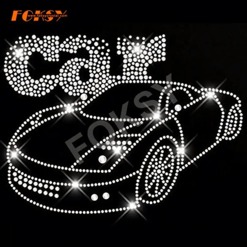 Crystal Hotfix Motif Car Sticker Design