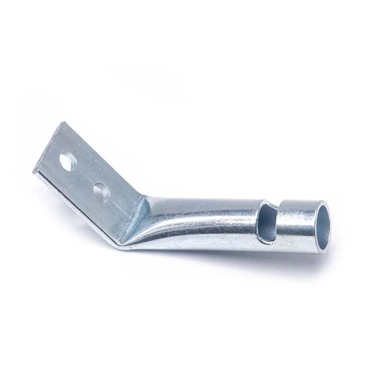 High Quality CNC Stamping Galvanized Steel Tubular Cable Lug Double Holes Copper Terminal Cable Lugs