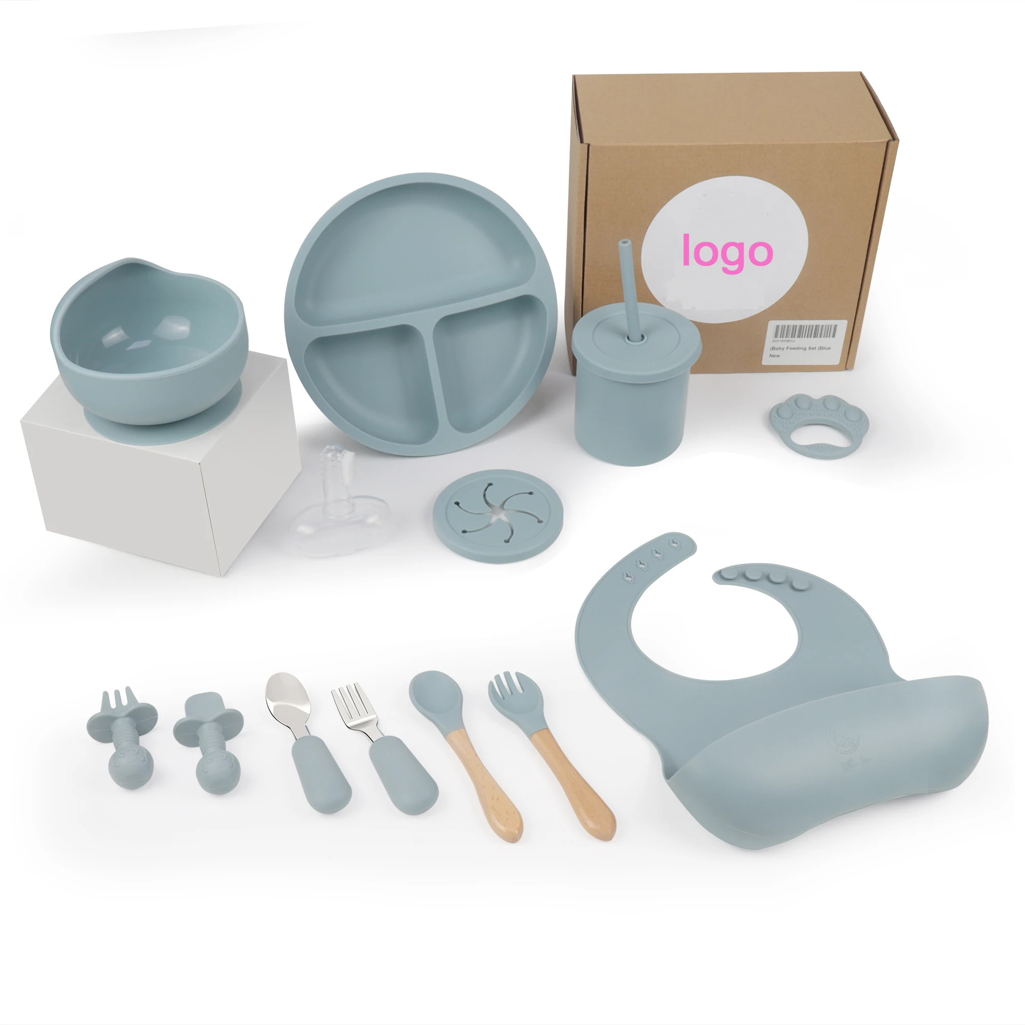 Eating Bowl Food Grade For Kids Bpa Free Dishes Dining Plates Placemat Tableware Spoon Toddler Infant Baby Feeding Set