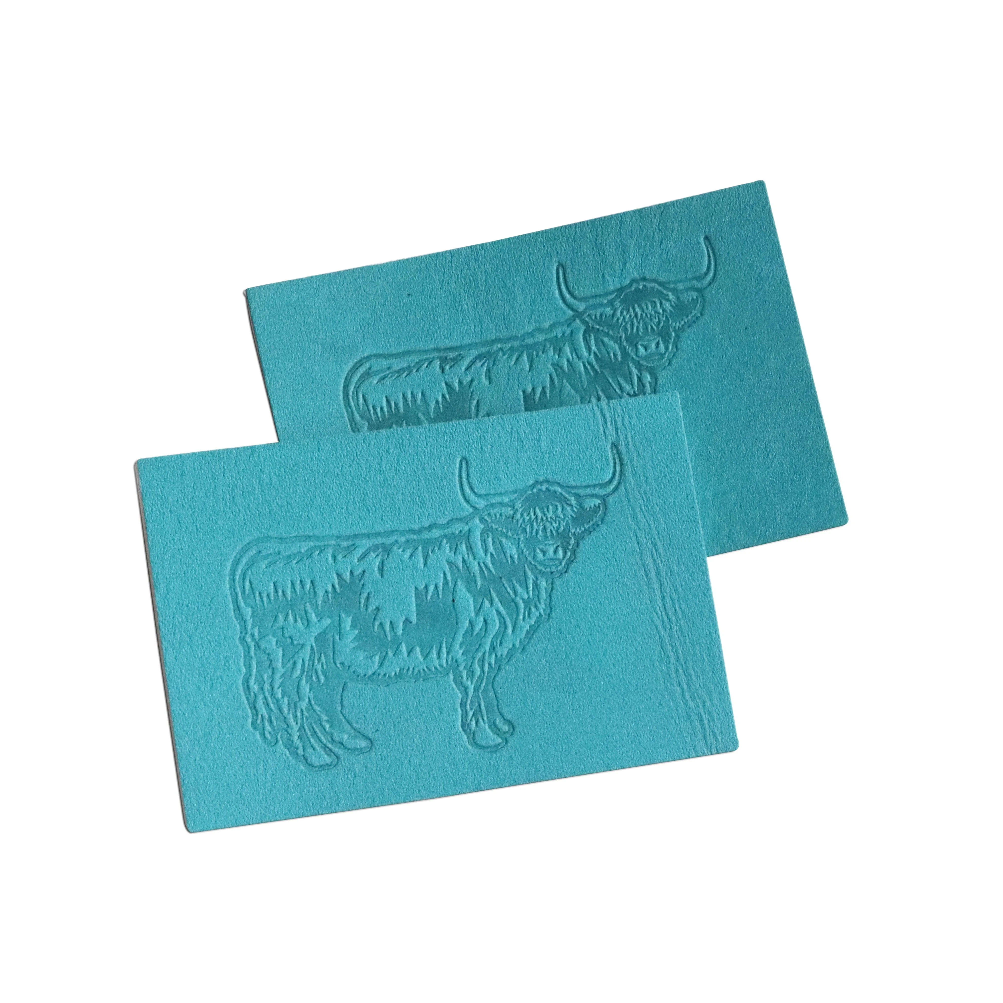 custom self adhesive backing emboss genuine leather labels new iron on real leather vegan engraver laser logo patch