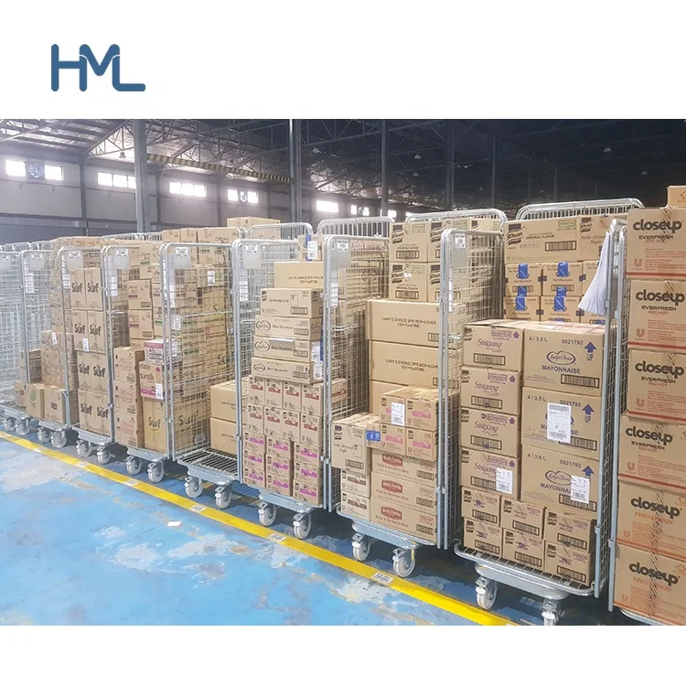 3-стороннее освещение промышленные колеса тяжелый Регулируемая подставка для перевозки грузов складной логистический склад тележка