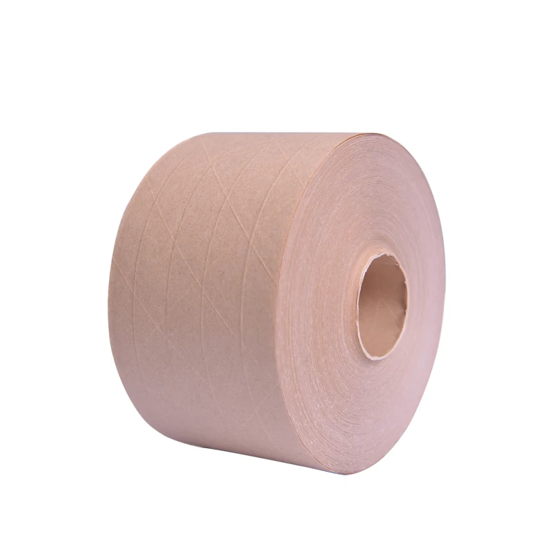 High adhesion Eco Friendly Custom Printed Log Self-adhesive Water Activated Reinforced Kraft Gummed Tape