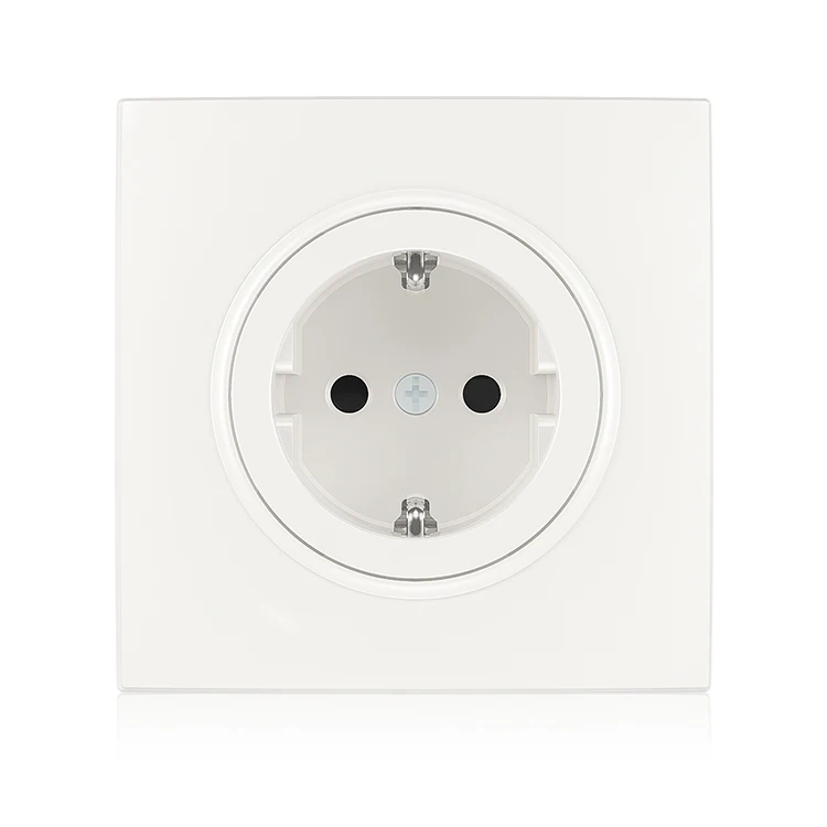 2022 Европейская стандартная 16a настенная розетка с белой пластиной для экономии энергии