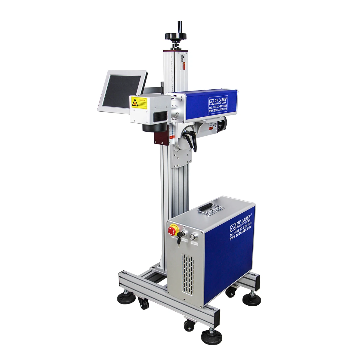 pvc pipe laser printer flying laser marking machine flyer printing machine Raycus JPT 30W 50W 60W MOPA for PP PVC PE pipe