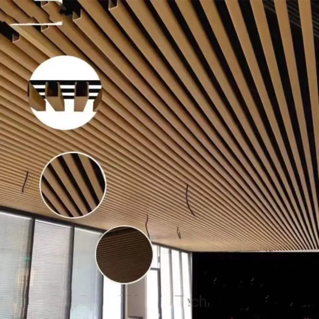Greener wood plastic composite material wood and polymer light and thermal stability PVC ceiling