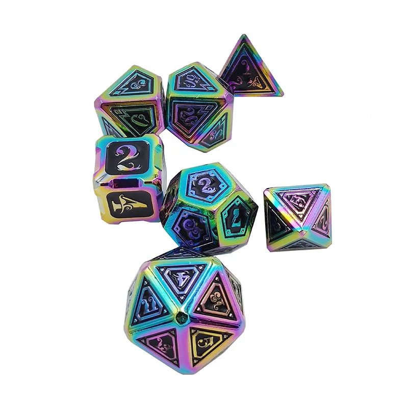 
Elcetroplating old style finished manufacturer on line promotion metal dice set custom for board games 