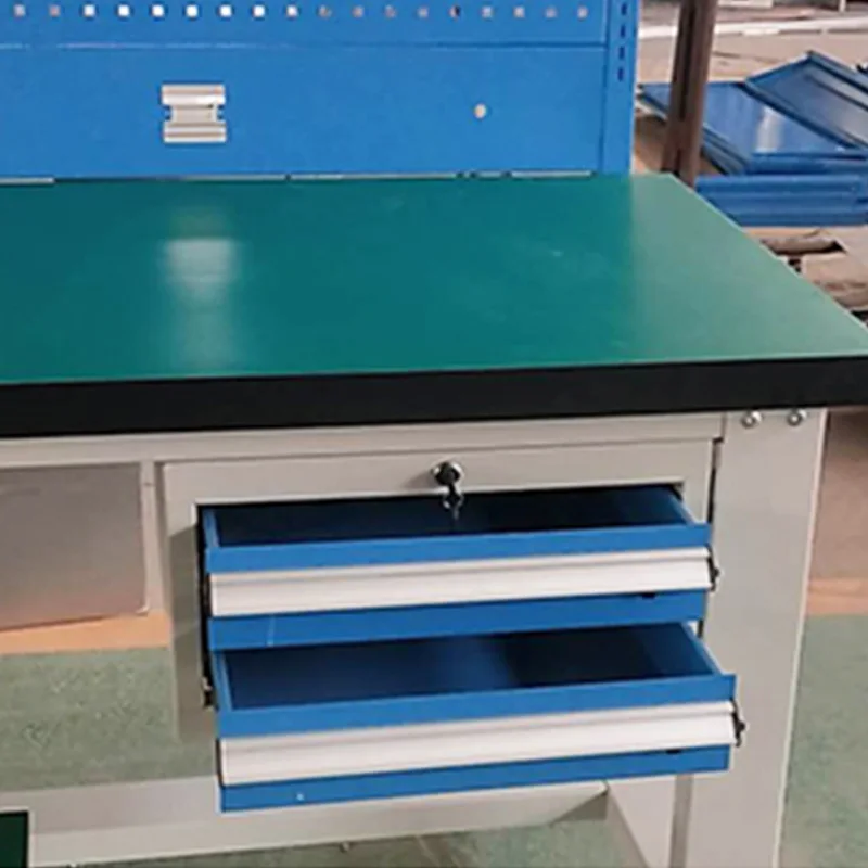 Adjustable Anti-static workbench factory assembly line with drawers stainless steel packing workbench