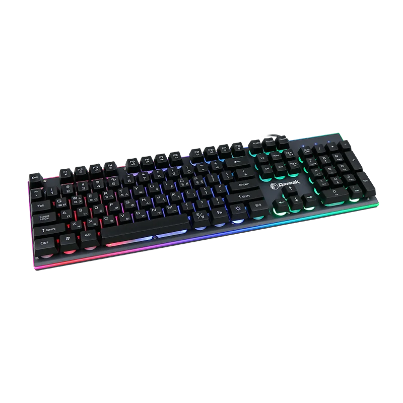 Factory Wholesale Mechanical Feel RGB 104 Keys Office PC Laser Wired Professional Gaming Keyboard