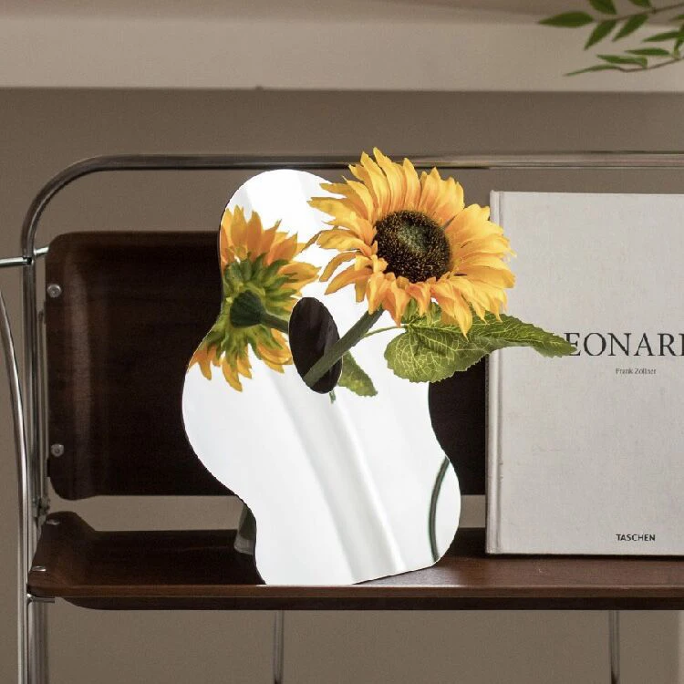 Custom Creative Design Acrylic Mirror Vases Home Wedding Decoration Tabletop Acrylic Colorful Vases