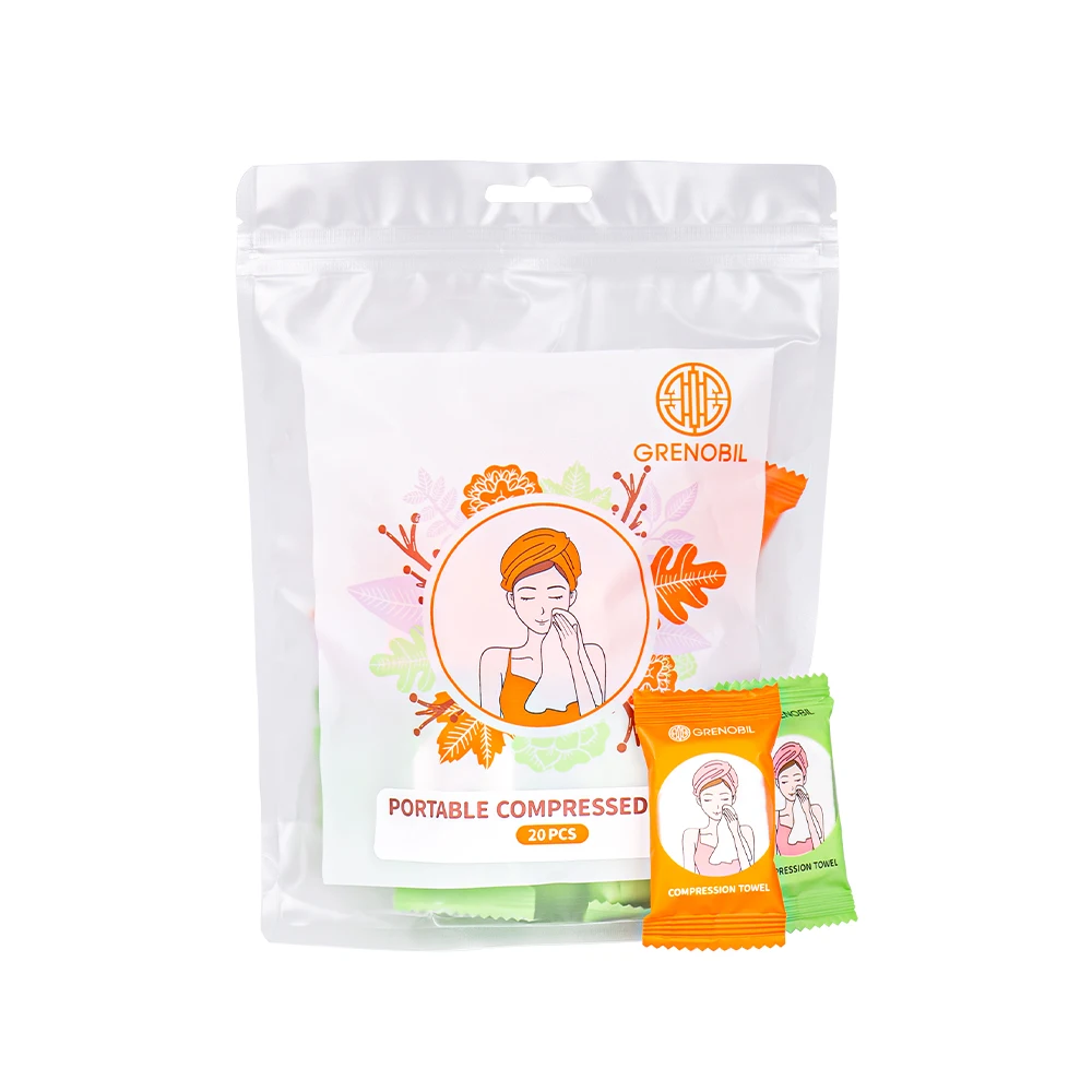 20 Pieces Eco-friendly Compressed Towel Magic Tablets Disposable Coin Tissue Compressed Towels Mini Compressed Hand Towel