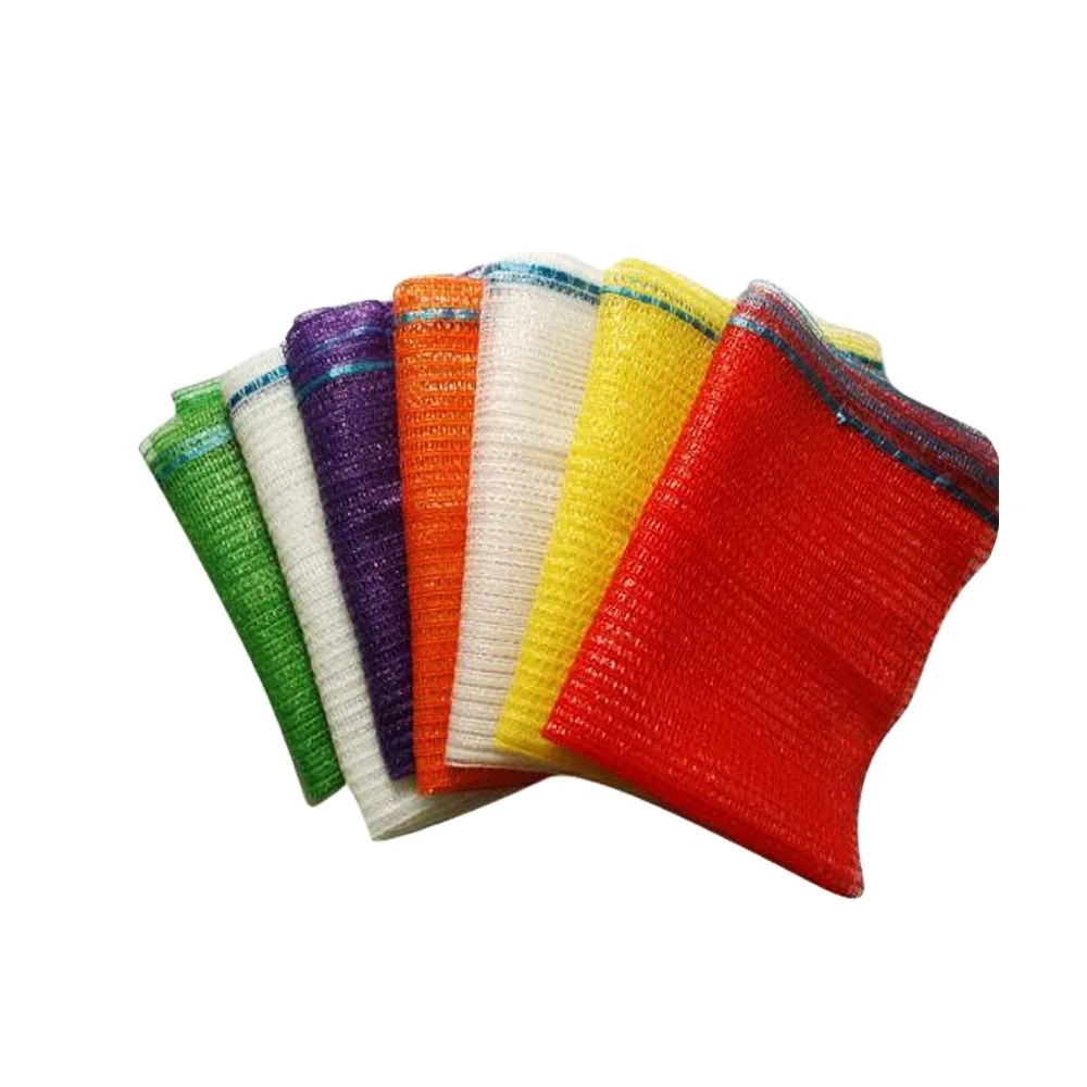 Eco-friendly Reusable Empty Net Sack Drawstring Tote Pp Leno Vegetable Mesh Bag For Fruit Onion Potato