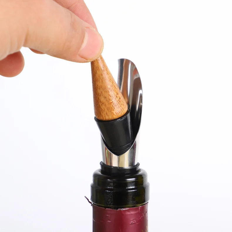 4 pcs Bar Tools Wine Bottle Corkscrew set Bamboo Wine Opener Set Gift Box in Bamboo Wooden Box