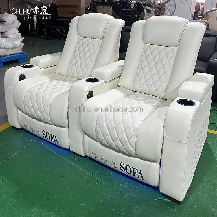 Italian design good quality electric recliner cooling cup holder music function sofa bed cinema chair theater furniture