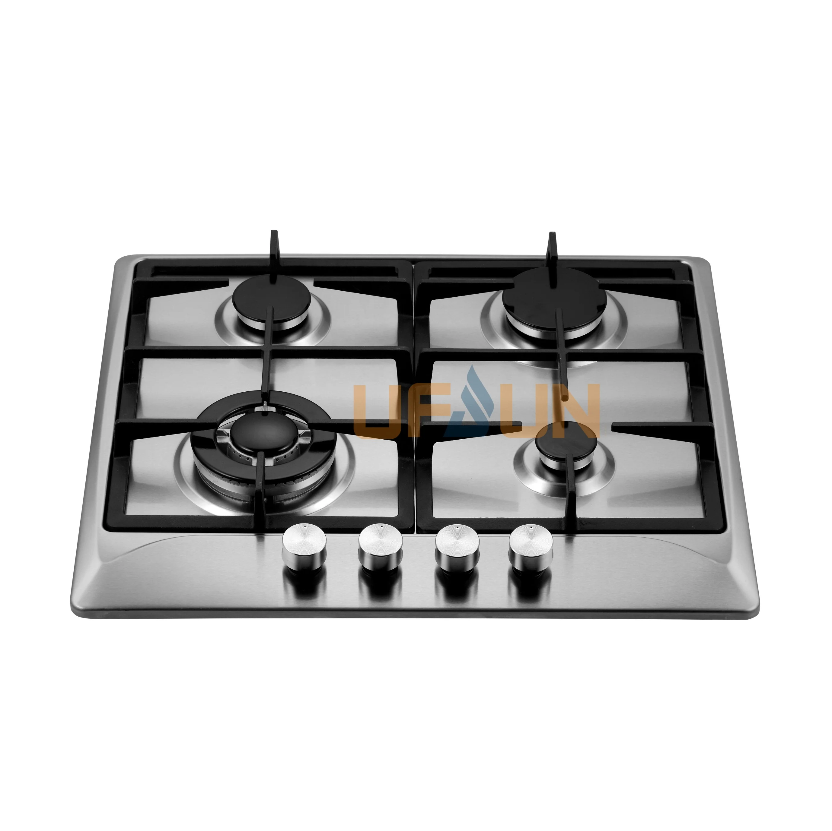 
Home appliances hotplate big fire system 4 burners 201# stainless steel wok burners cast iron burners top gas cooker hob 
