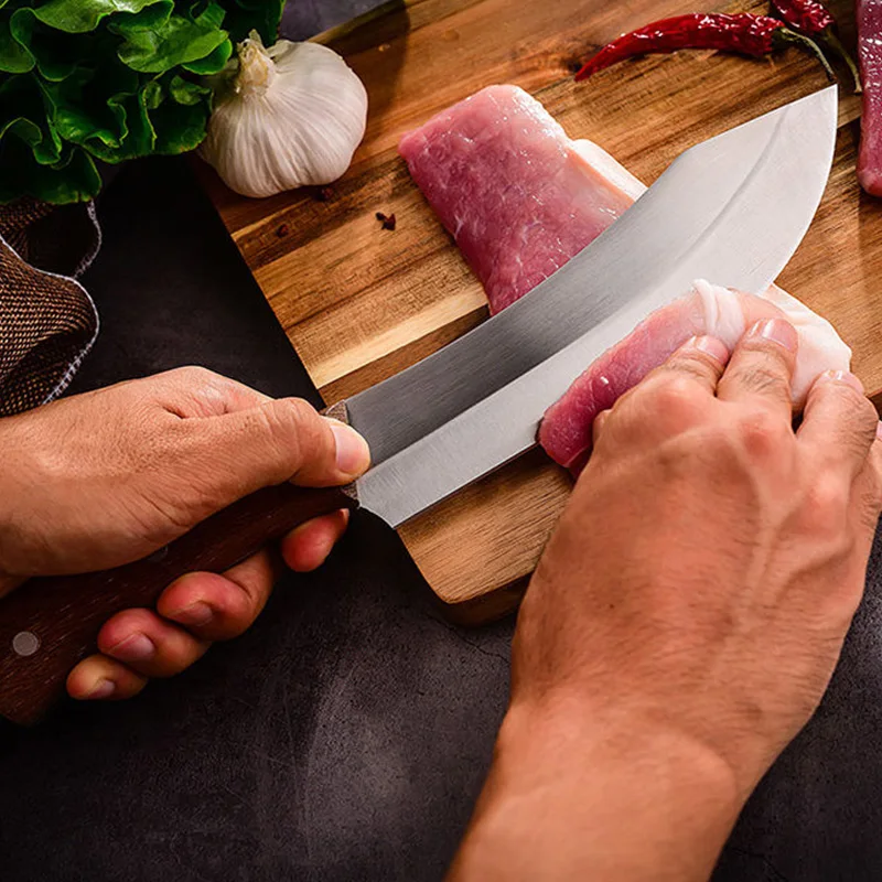 7,5 дюймовый тяжелый китайский профессиональный мясной нож мясниковый нож Овощной нож с деревянной ручкой