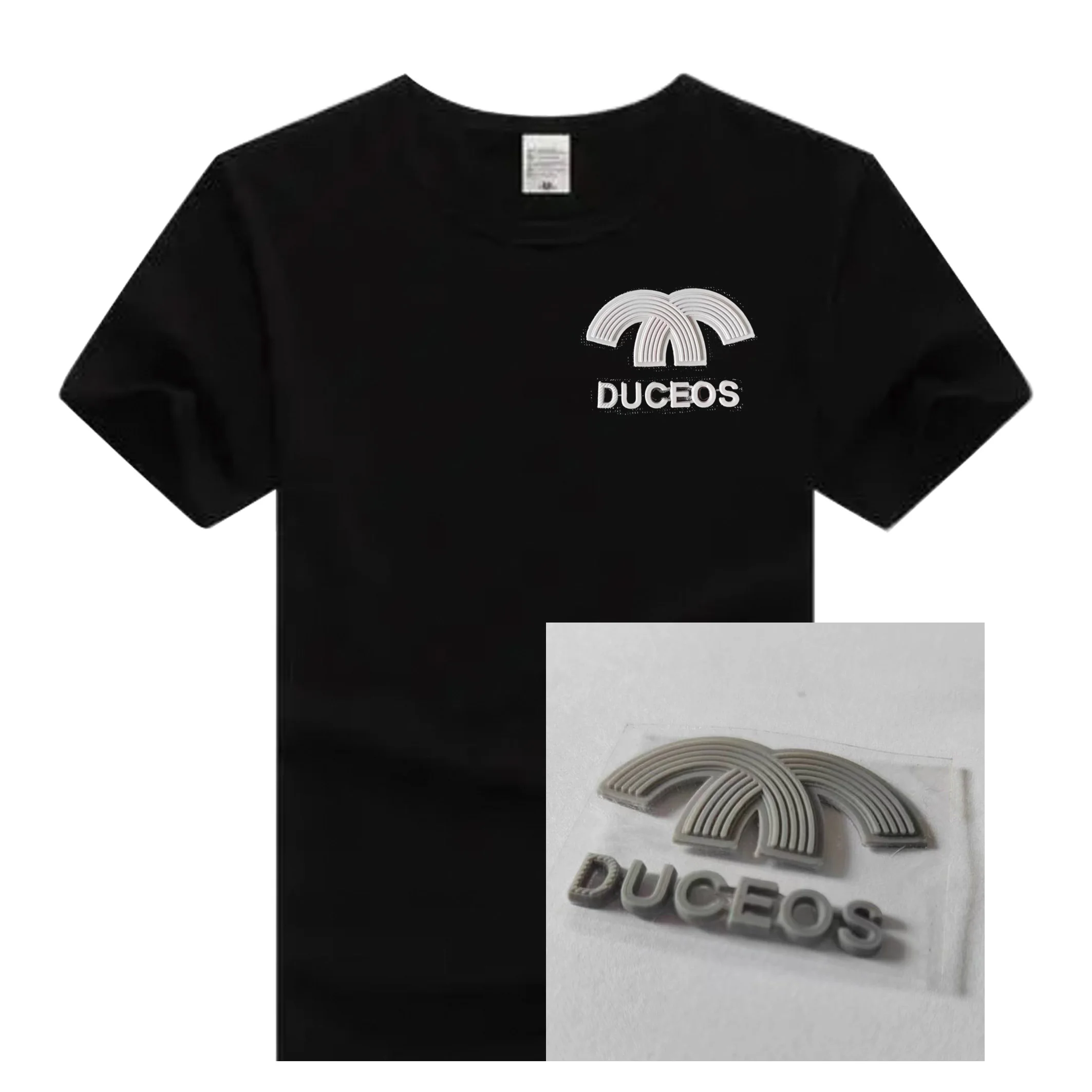 Raised up 3D silicone stickers heat transfer logo label patches for shirts