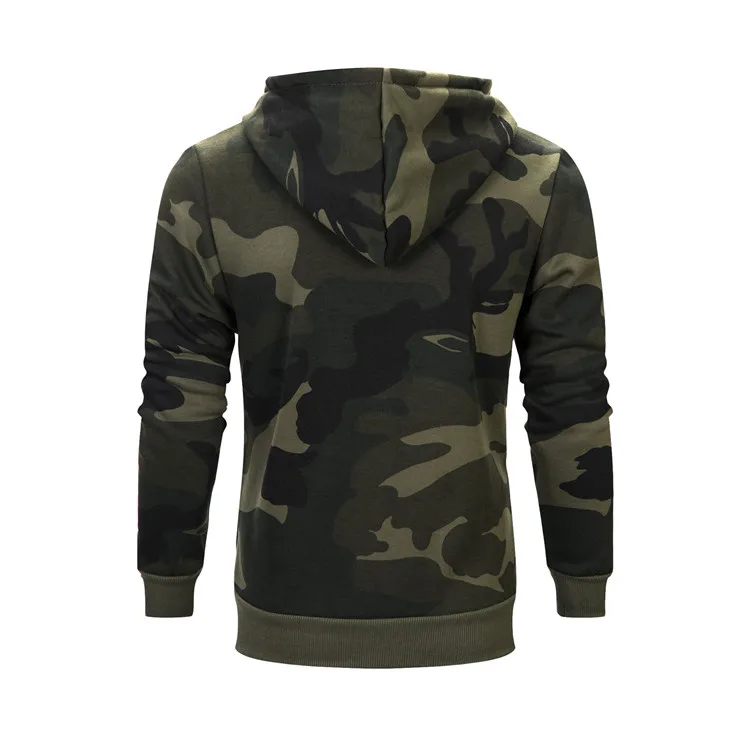 Men Custom Logo High Quality Oversized Camouflage Pullover Sweatshirt Gym Hoodies